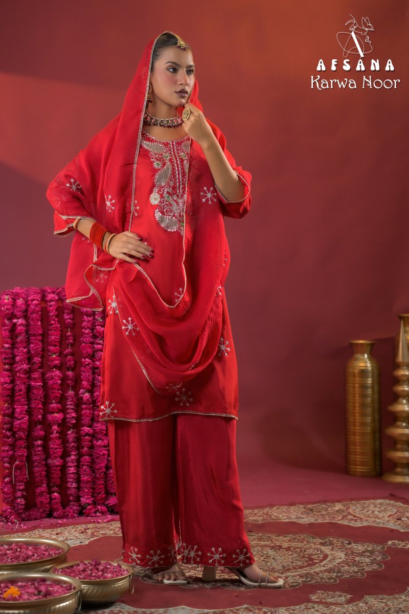 Karwa Noor By Afsana Russian Embroidery Readymade Suits 